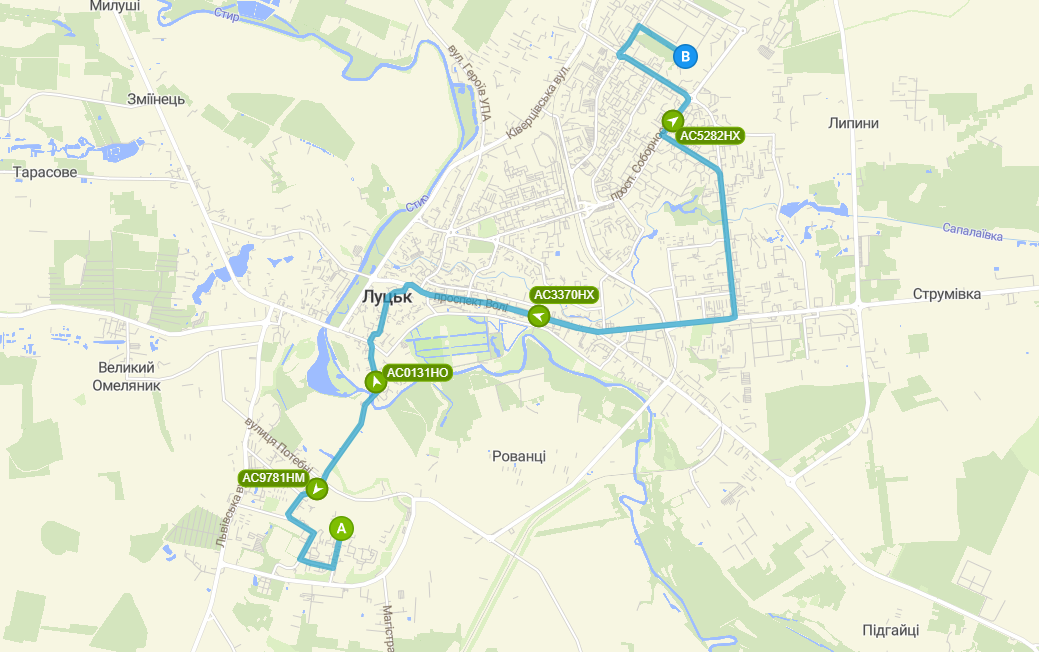 11 - схема маршруту