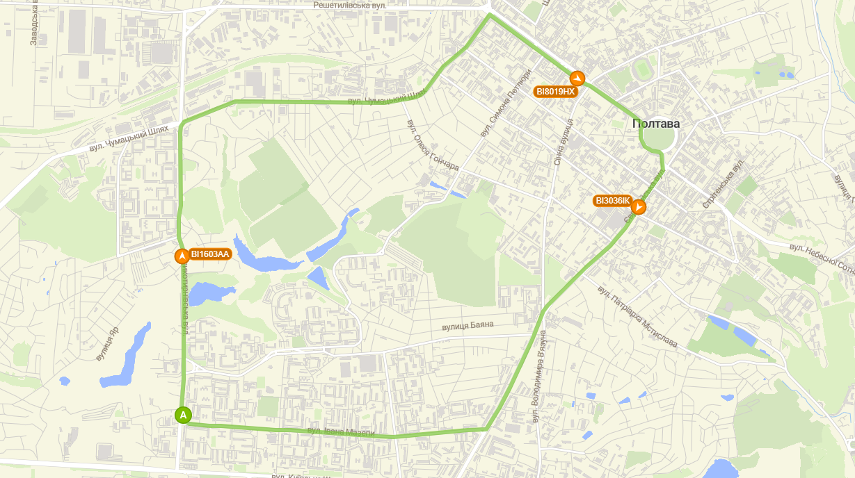 19А - кільцевий маршрут Полтави