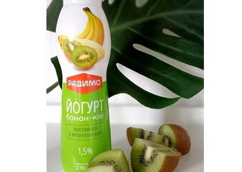 Йогурти «РадиМо» поповнилися новим смаком банан – ківі – Економіка