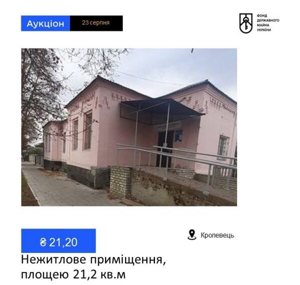 На Сумщині оголошується онлайн-аукціон з оренди нерухомого державного майна – Суми та область