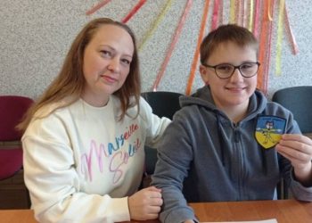 Учень з Камянського намалював шеврон з Бандерокотом