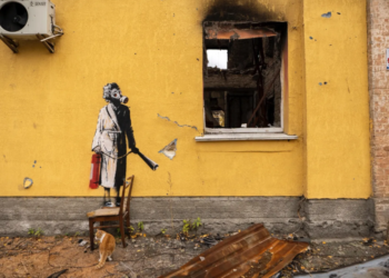 Хотів продати графіті Бенксі з Гостомеля: суд покарав київського волонтера, фото – Київщіна