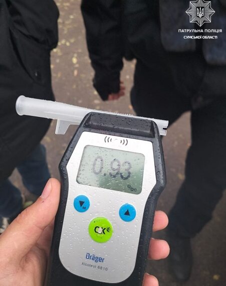 У Сумах патрульні затримали нетверезого водія, який порушував ПДР – Суми та область
