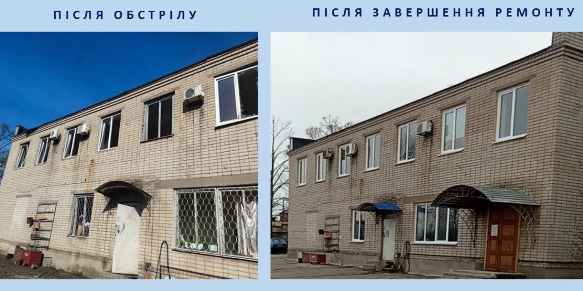 Енергетики відновили частково зруйновану будівлю в Запоріжжі |