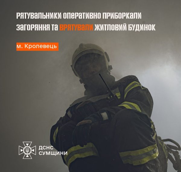У Кролевці житловий будинок врятували від пожежі – Суми та область