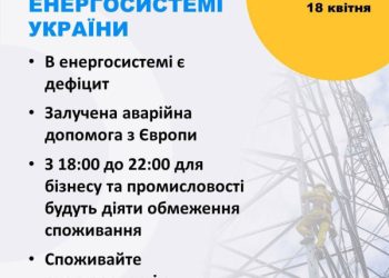 Сьогодні будуть застосовані графіки обмеження споживання електроенергії – Суми та область