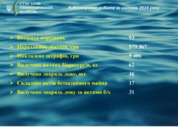 За місяць Сумський рибоохоронний патруль виявив 93 порушення – Суми та область