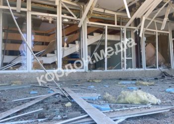 З’явилися перші фото з місця ракетного удару по центру Краснопілля – Суми та область