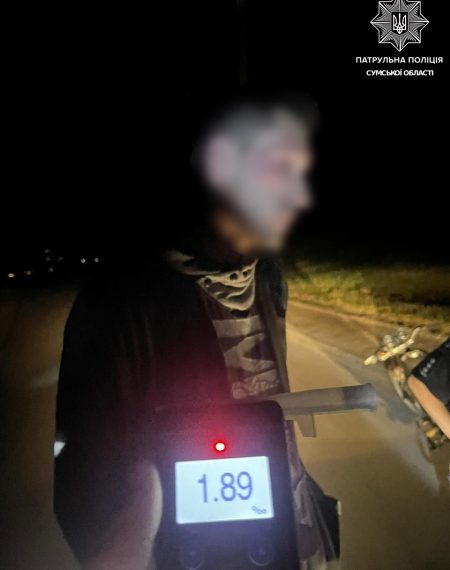 У Сумах на проспекті Лушпи затримали вщент п’яного мотоцикліста – Суми та область