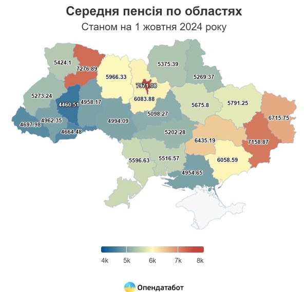 Розмір середньої пенсії в Україні становить 5851 грн, на Сумщині – 5269 – Суми та область