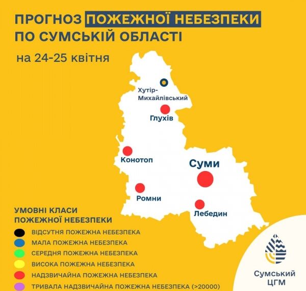 На Сумщині очікується надзвичайна пожежна небезпека | Суми та область