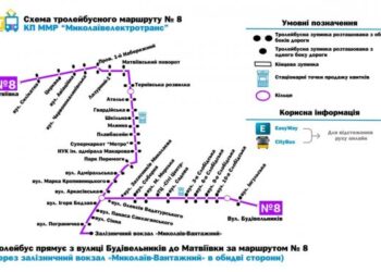 Тимчасові зміни у русі тролейбусного маршруту №8 » Миколаївський Оглядач