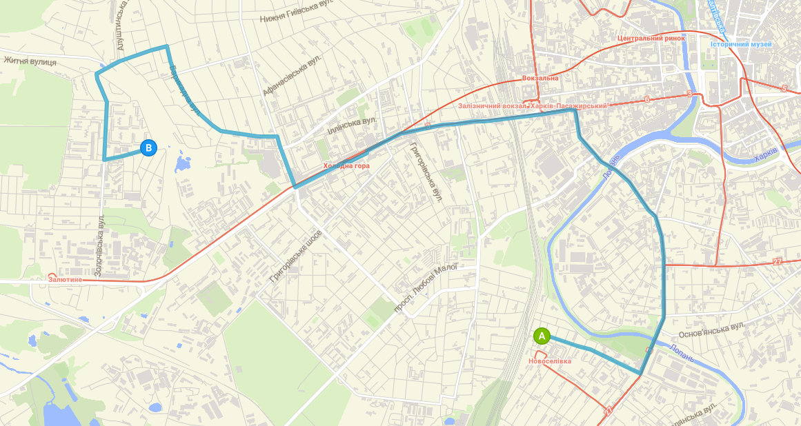 258э - схема маршрута