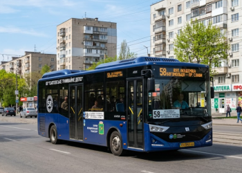 58 маршрутка в Харькове - движение по городу