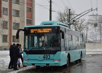 ЧТУ троллейбус 10 на маршруте