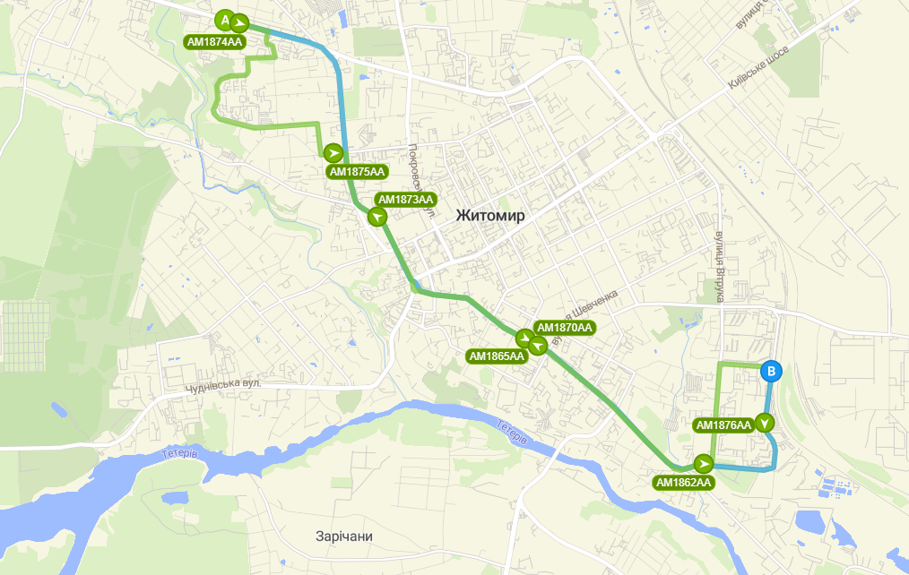 Перший автобус Житомира