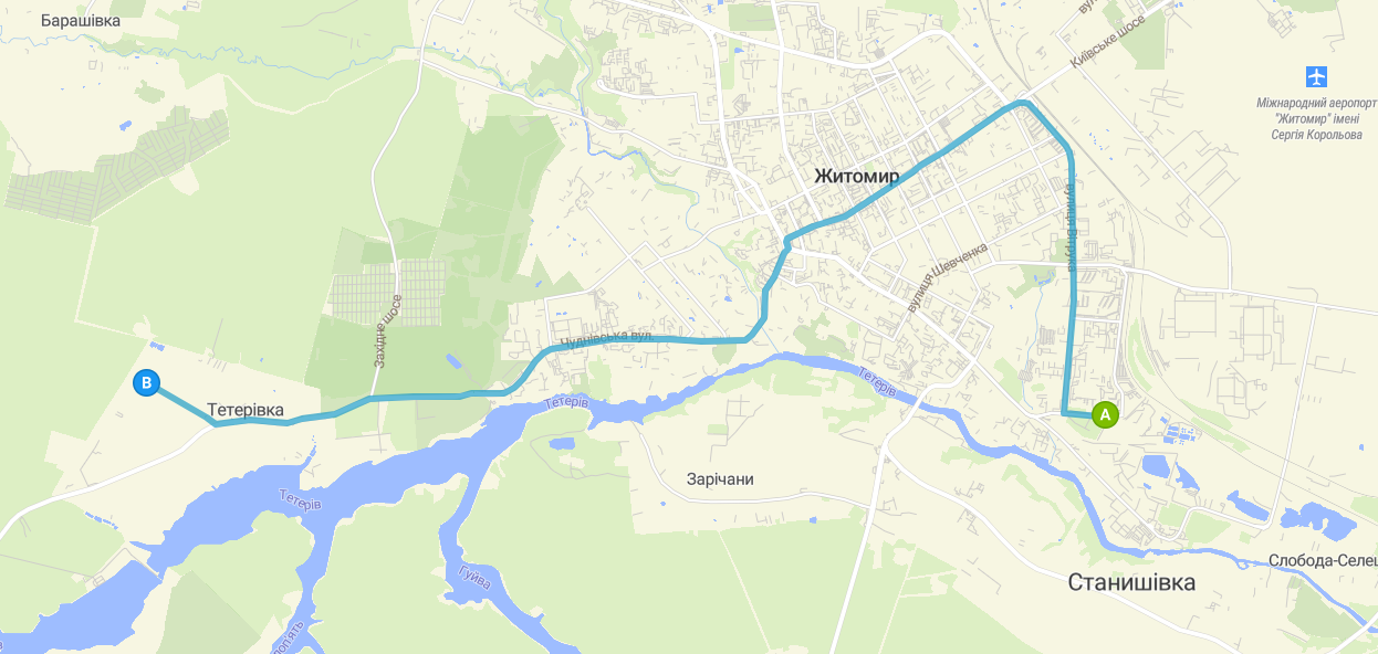 Схема руху 126 автобусу