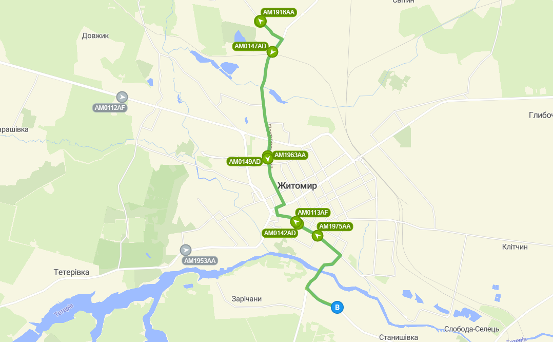 Схема руху 4 автобусу