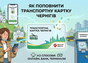 Транспортна картка Чернігова - як поповнити