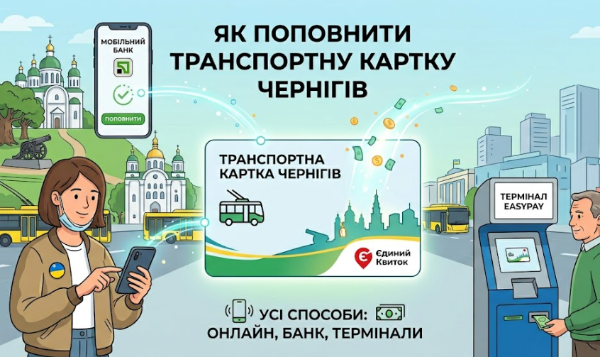 Транспортна картка Чернігова - як поповнити