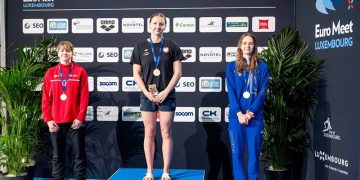 Полтавка Юлія Ткаченко здобула дві медалі на міжнародних змаганнях з плавання Euro Meet 2026 у Люксембурзі • Плавання •