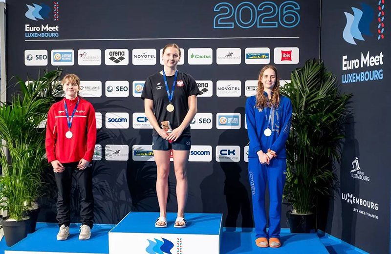 Полтавка Юлія Ткаченко здобула дві медалі на міжнародних змаганнях з плавання Euro Meet 2026 у Люксембурзі • Плавання •