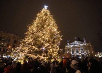 У Львові встановили різдвяну ялинку (фото/​відео) –