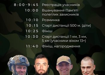 У Полтаві відбудеться забіг пам’яті полеглих воїнів: рух транспорту перекриють • Легка атлетика •
